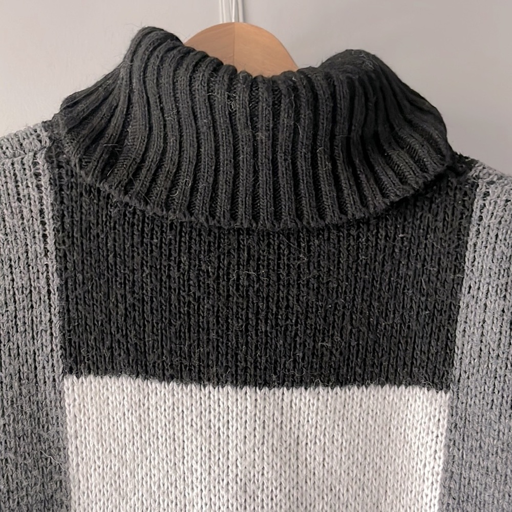 Knit patchwork sweater, M - Picture 3 of 8